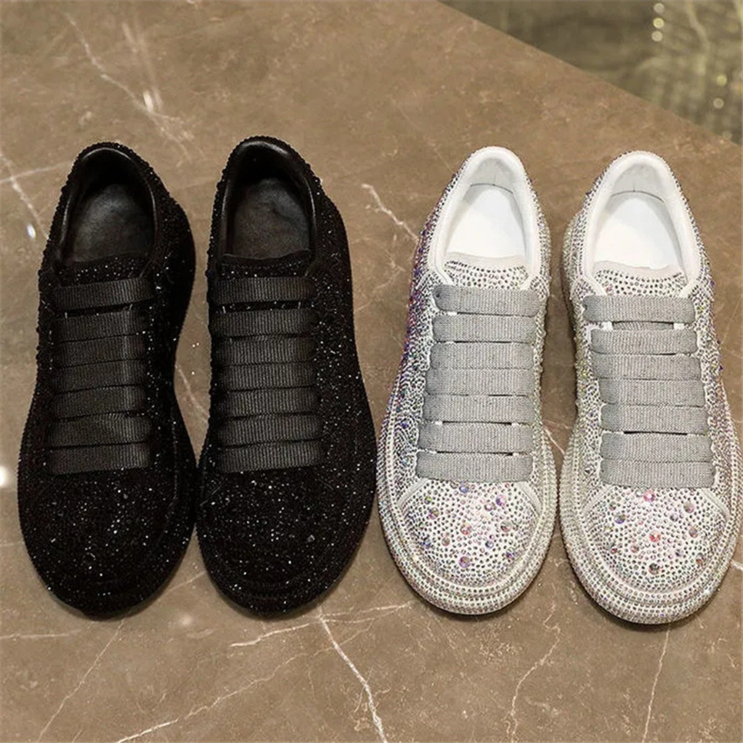 tênis conforto feminino tenisglitter tenis feminino confort tenis esportivo feminino preto tenis academia preto feminino Tênis Glam - Ellegance DeLuxe