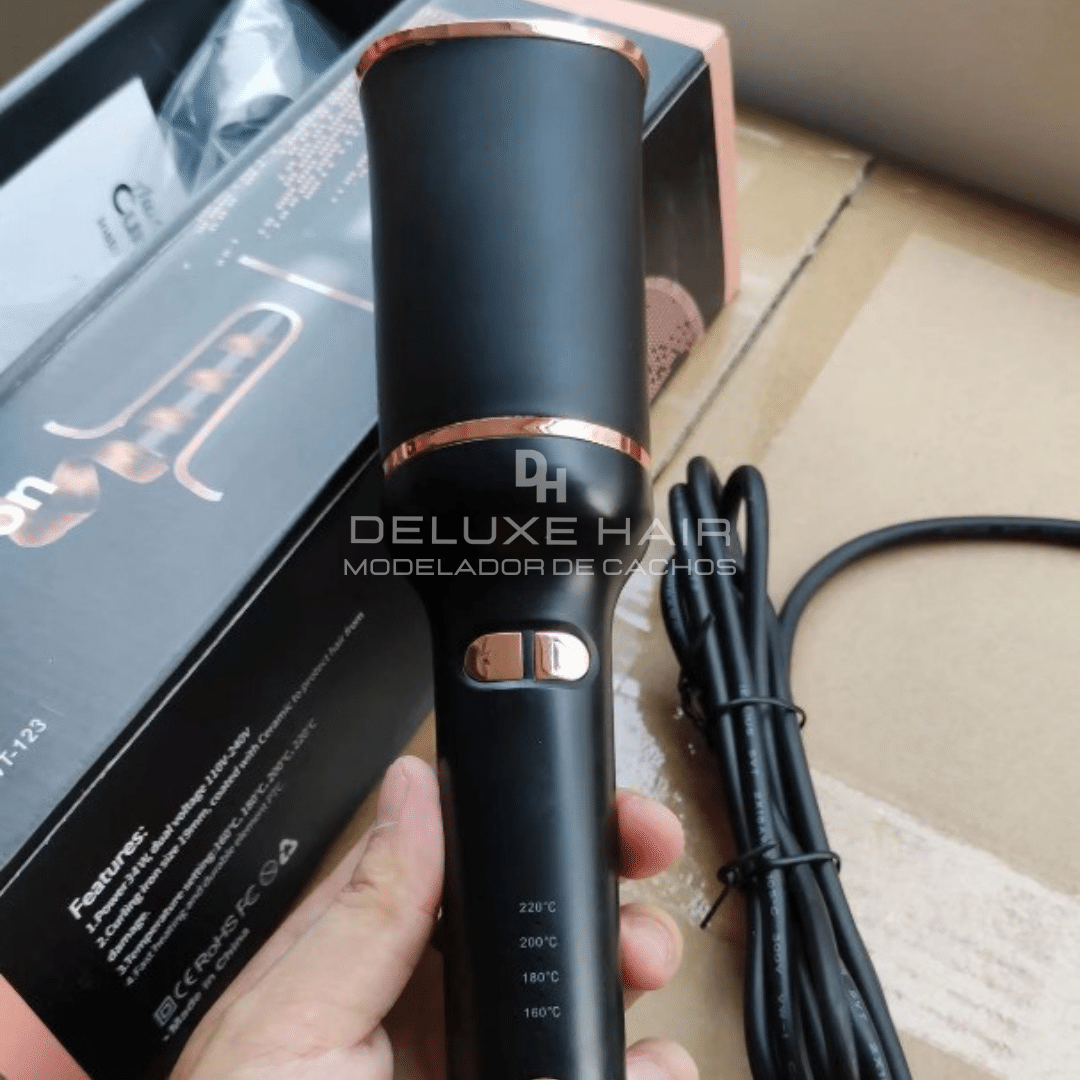 TENDENCIAS 2024 ondas modeladora modelador de cachos automático modelador cachos CACHOS PERFEITOS CACHOS GIRATORIO CACHOS FACEIS cabelosereia cabelos cacheados cabelos 5 em 1 cabelo 2024 DeLuxe Hair - Modelador de Cachos