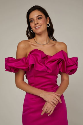 vestidos  VESTIDOROSA  VESTIDOPINK  vestidomidi  vestido jantar  vestido festa  vestido elegante  vestido  Vestido Princesa Crystal - Ellegance DeLuxe
