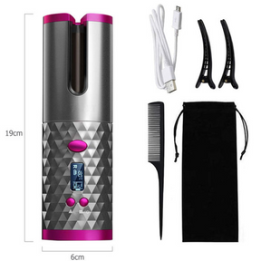 Modelador de cachos  modelador cachos  escova modeladora  ellegance de luxe  cachos por sucção  cachos  cabelos cacheados  cabelo hidratado  Modelador de Cachos Sem Fio - Hair Pro + Brinde